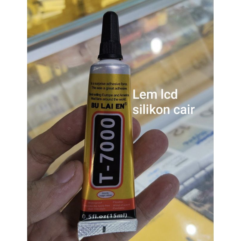 

Lem perekat lcd model silikon cair T7000 warna hitam