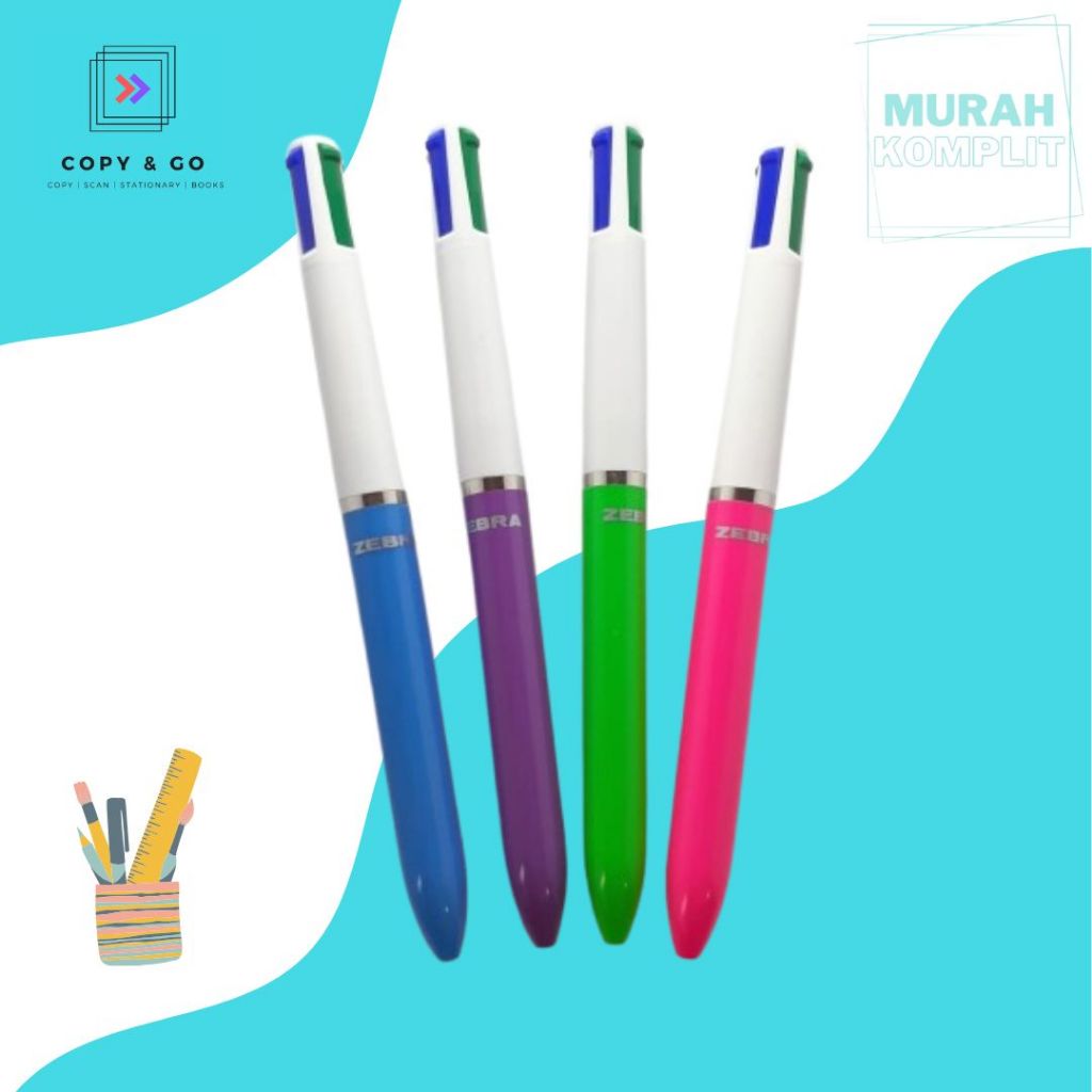 

Pulpen Zebra 4 Warna 0.7mm