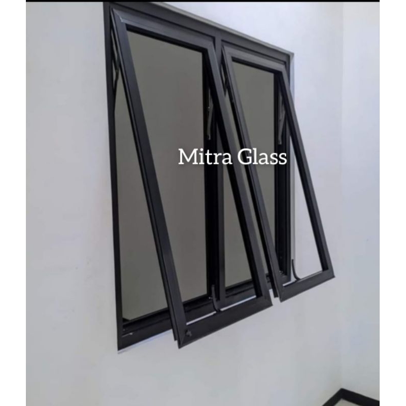 jendela Aluminium 2 daun L100 x T130