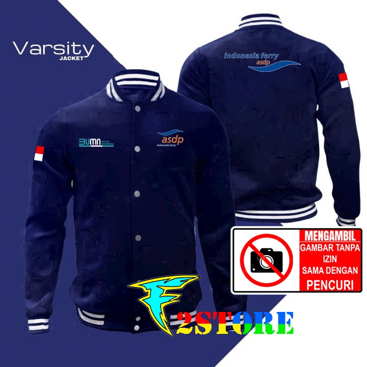 Jaket Varsity  asdp indonesia ferry Varsity Jaket F2ASTORE