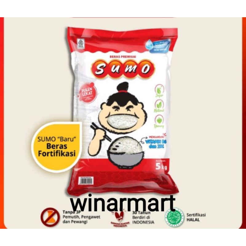

Beras Sumo 5kg Premium Pulen Bebas Pestisida
