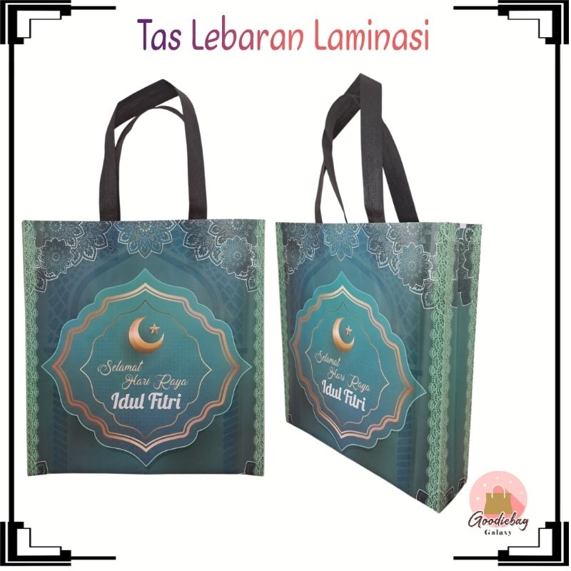 

Goodiebag tas sablon idul fitri lebaran 38 x 45 bahan laminasi 4 sisi (12 pcs) murah tas lebaran hampers bingkisan hadiah souvenir parcel murah idul fitri goodiebaggalaxy