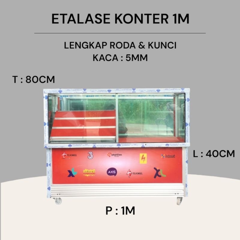ETALASE KONTER JAWA TENGAH | 1M,1,5M,2M