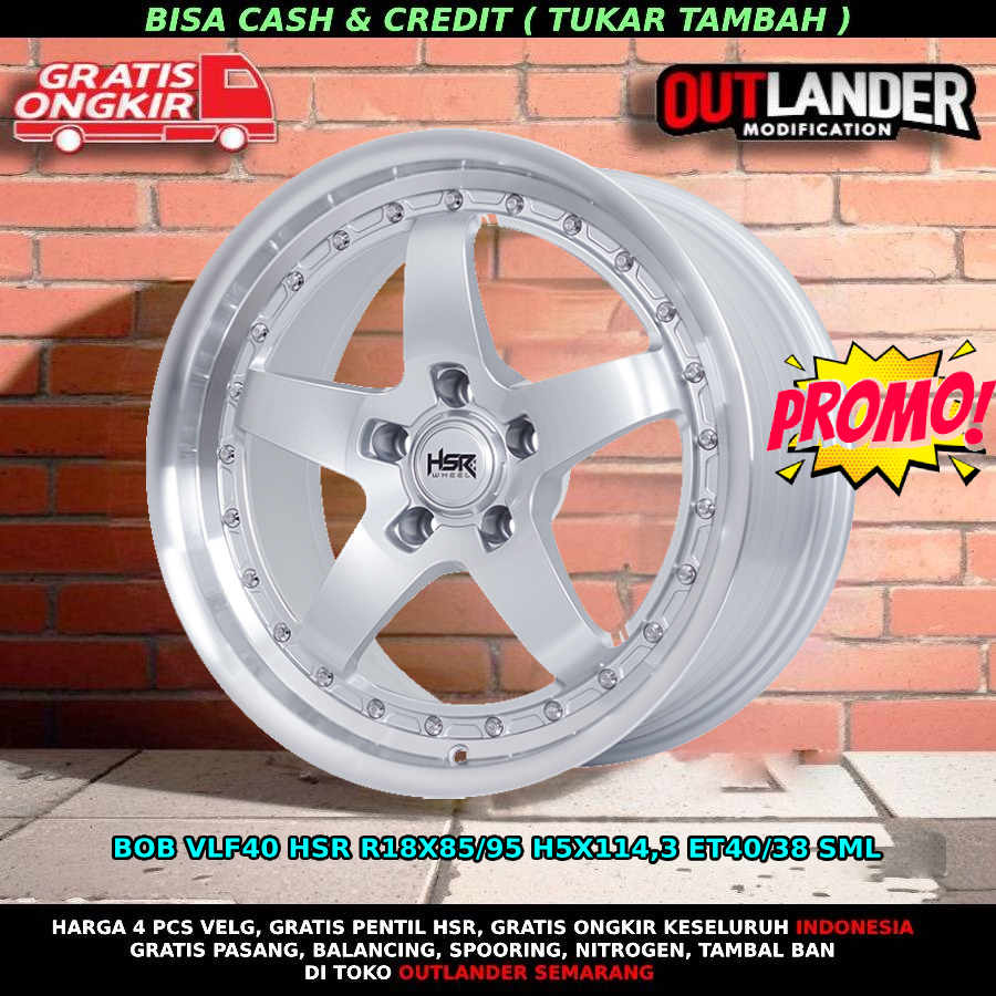 Velg Mobil Ring 18 Innova Civic Accord Stream Odyssey HSR BOB R18 Silver Velg Mobil Rush R18