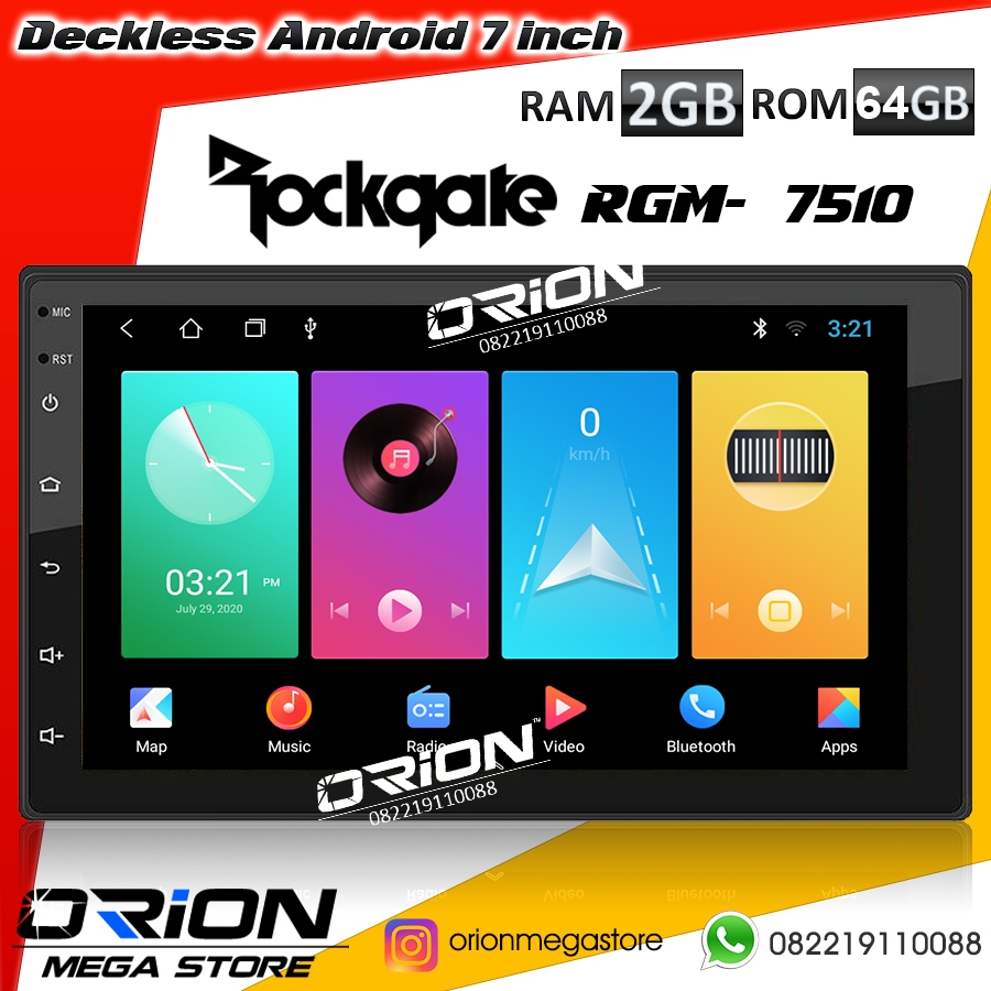 Doubledin Android 2Din Android Deckless 7 Inch Rockgate 2GB+64GB