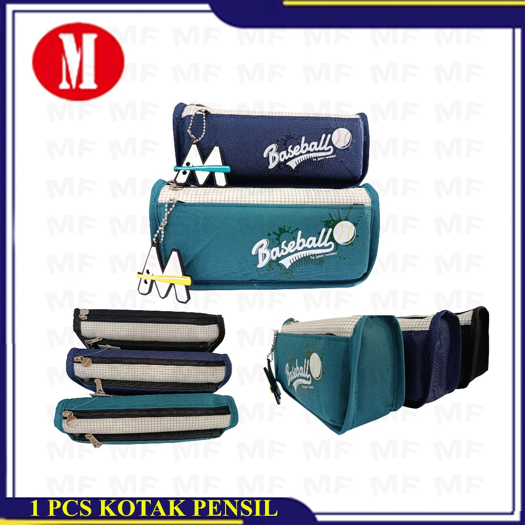

KAYAGI Kotak Pensil cowok Kain Resleting Baseball ky-7923)