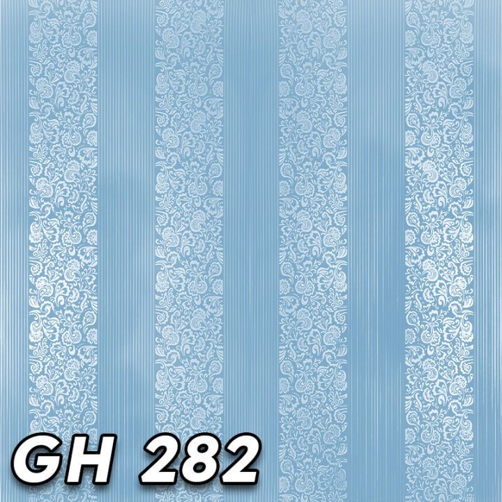 Wallpaper Sticker Dinding Ukuran 45CM x 8M GH282 Wallsticker Batik Salur Polos Embos