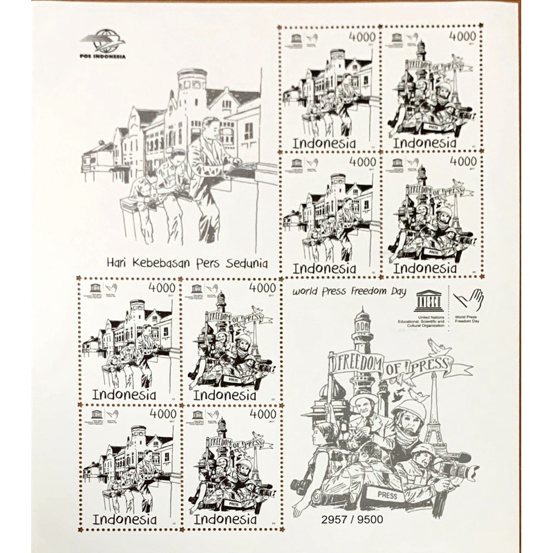 

(FA) PRANGKO INDONESIA 2017 FULL SHEET HARI KEBEBASAN PERS SEDUNIA. MNH.