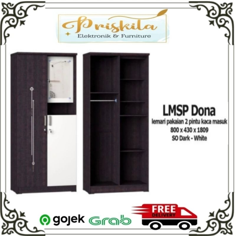 Lemari pakaian LMSP DONA / LEMARI BAJU 2 PINTU/ LEMARI PAKAIAN GSTAR / FURNITURE PALEMBANG