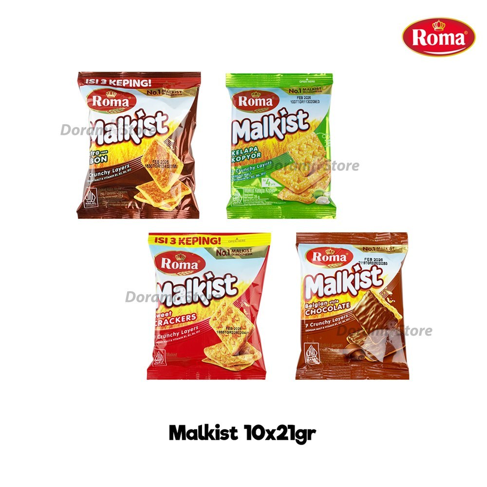 

Roma Malkist Renceng Isi 10 Sachet / Cemilan Biskuit Crackers