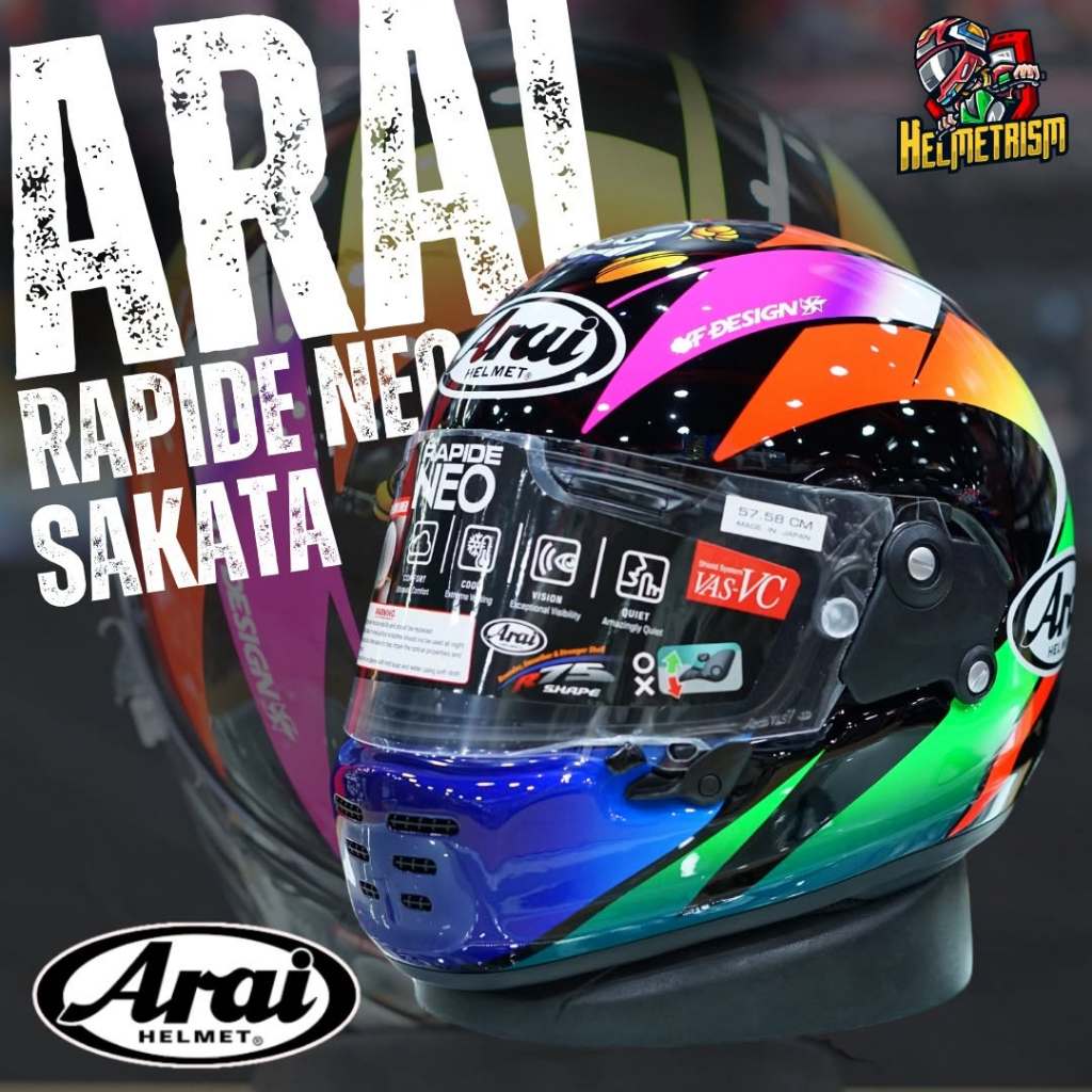 Helm Arai Rapide Neo Sakata - Helm full face retro classic