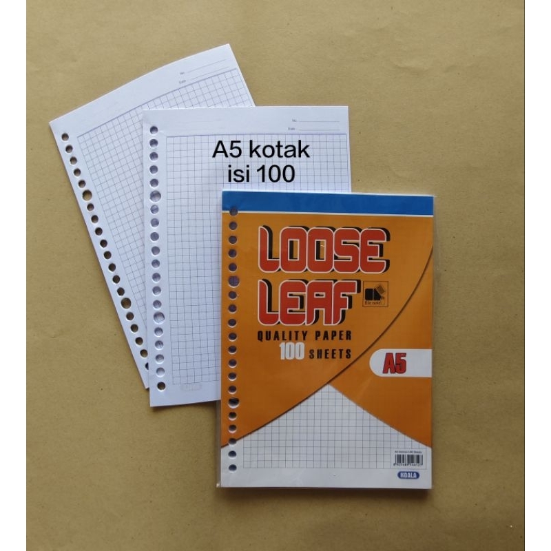 

KOALA Isi Loose Leaf Kotak A5 isi 100 lembar