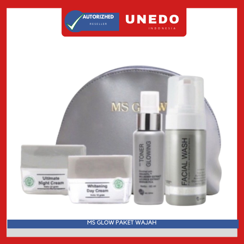 Ms Glow Paket Whitening Luminos Acne Ultimate Gold Serum Free Pouch Totebag Cream Acne Siang Malam
