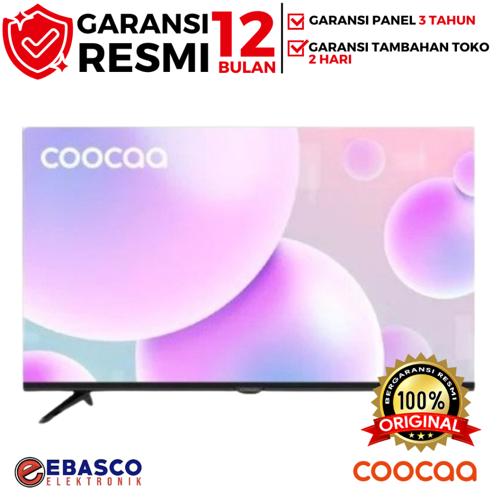 Coocaa LED TV 32 Inch 32Z72 Android TV - OS Google TV HDR 10 Dolby Audio System
