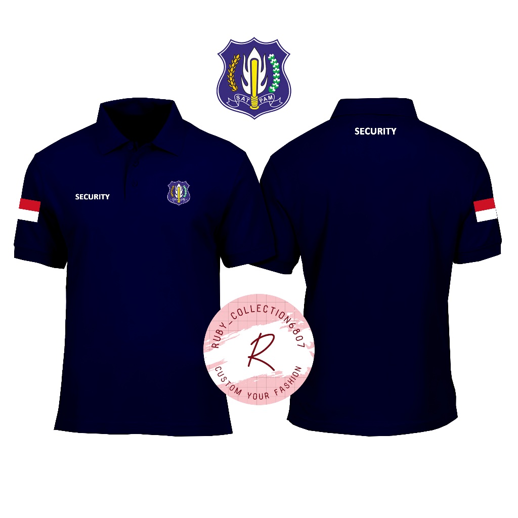 KAOS MODEL POLO KERAH SECURITY - KAOS POLO SECURITY - BAJU SECURITY