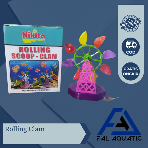 ROLLING CLAM NIKITA STAR KINCIR KERANG GELEMBUNG BERPUTAR AERATOR AQUARIUM