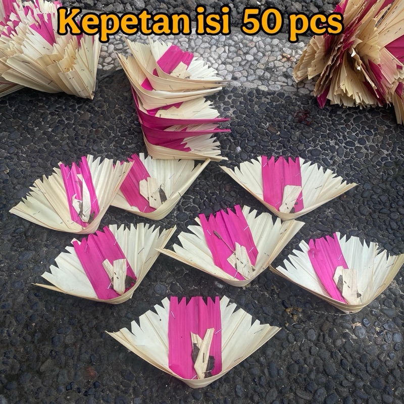 Kepetan Bali isi 50 pcs - Jejaitan bali isian 50 pcs - canang bali - kepet - sarana canang bali - Ja