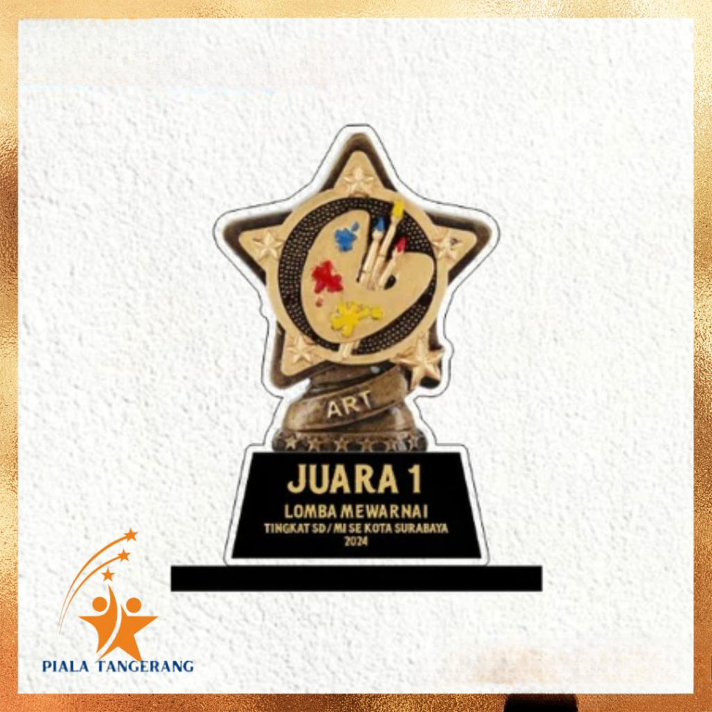 Piala Lomba Melukis Piala Lomba mewarnai Piala Menggambar Akrilik Custom