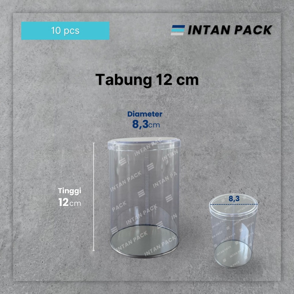 Mika Toples Tabung Untuk Kue Kering 12 cm (10 pcs)