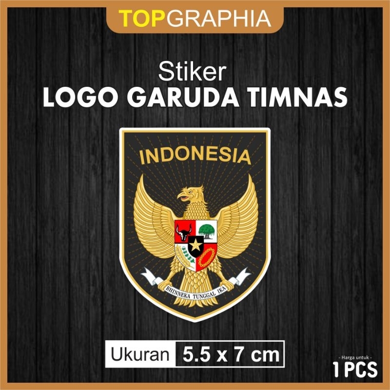 Stiker Garuda Timnas / Logo Garuda Timnas Merah Putih Indonesia / Logo Timnas Waterproof