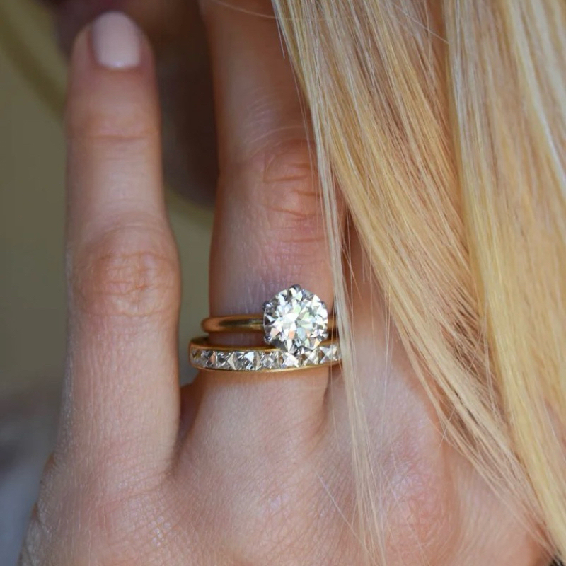 Cincin Emas Asli Solitaire Cincin Nikah Mata Satu Cincin Cartir Simple kadar 700