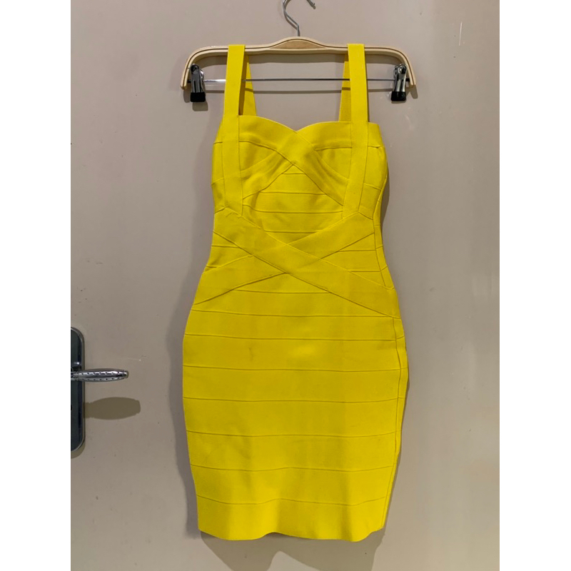 PRELOVED Dress Premium Mini Dress Yellow Dresses Sexy Rok Kuning Ketat