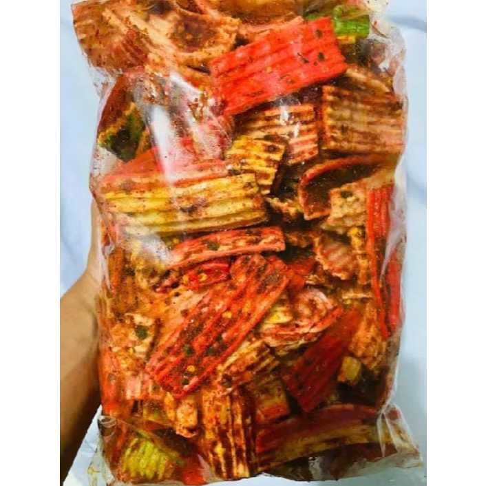 

Seblak kerupuk sisir pedas daun jeruk bumbu chili oil melimpah/seblak kerupuk sisir original daun jeruk