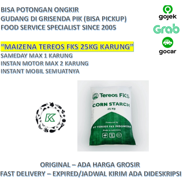 Tepung Maizena Tereos FKS Corn Starch Karungan 25kg