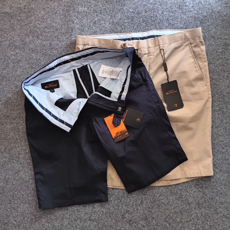 Ben sherman short pants (defect)(Beige&darknavy)
