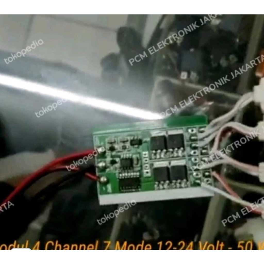 RE2419 Modul led flasher strobo 4 channel 7 mode 12v 24v 50w bk bs 41 By PCM LTC GLODOK