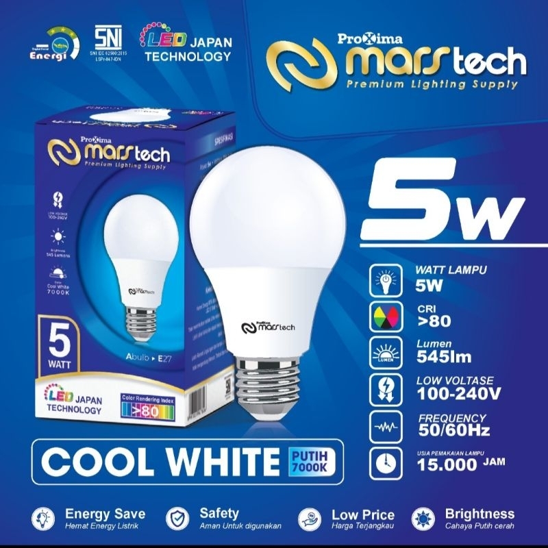 READY STOCK MARStech LED Bohlam 5 Watt