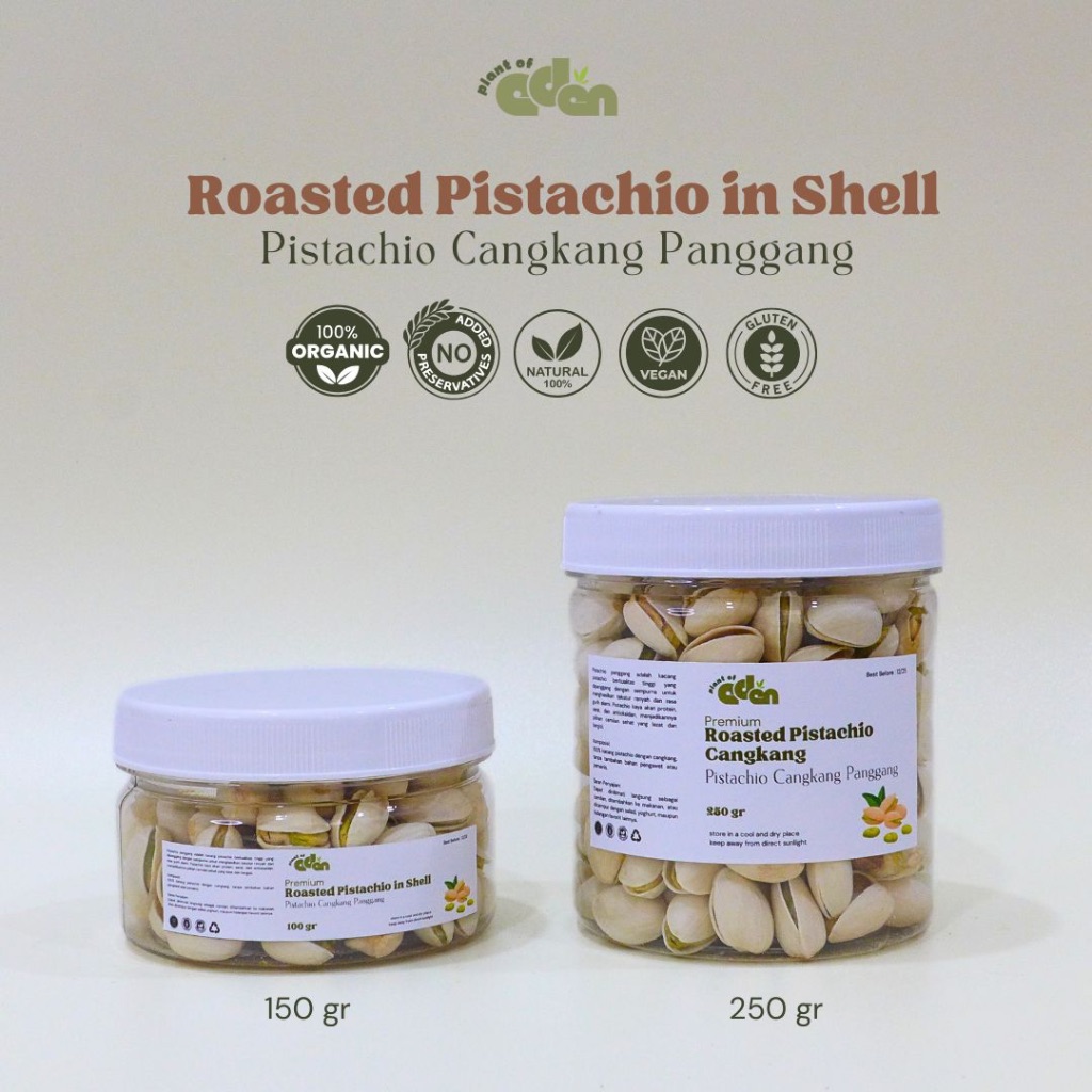 

Plant of Eden - Roasted Pistachio in Shell | Kacang Pistachio Cangkang Panggang