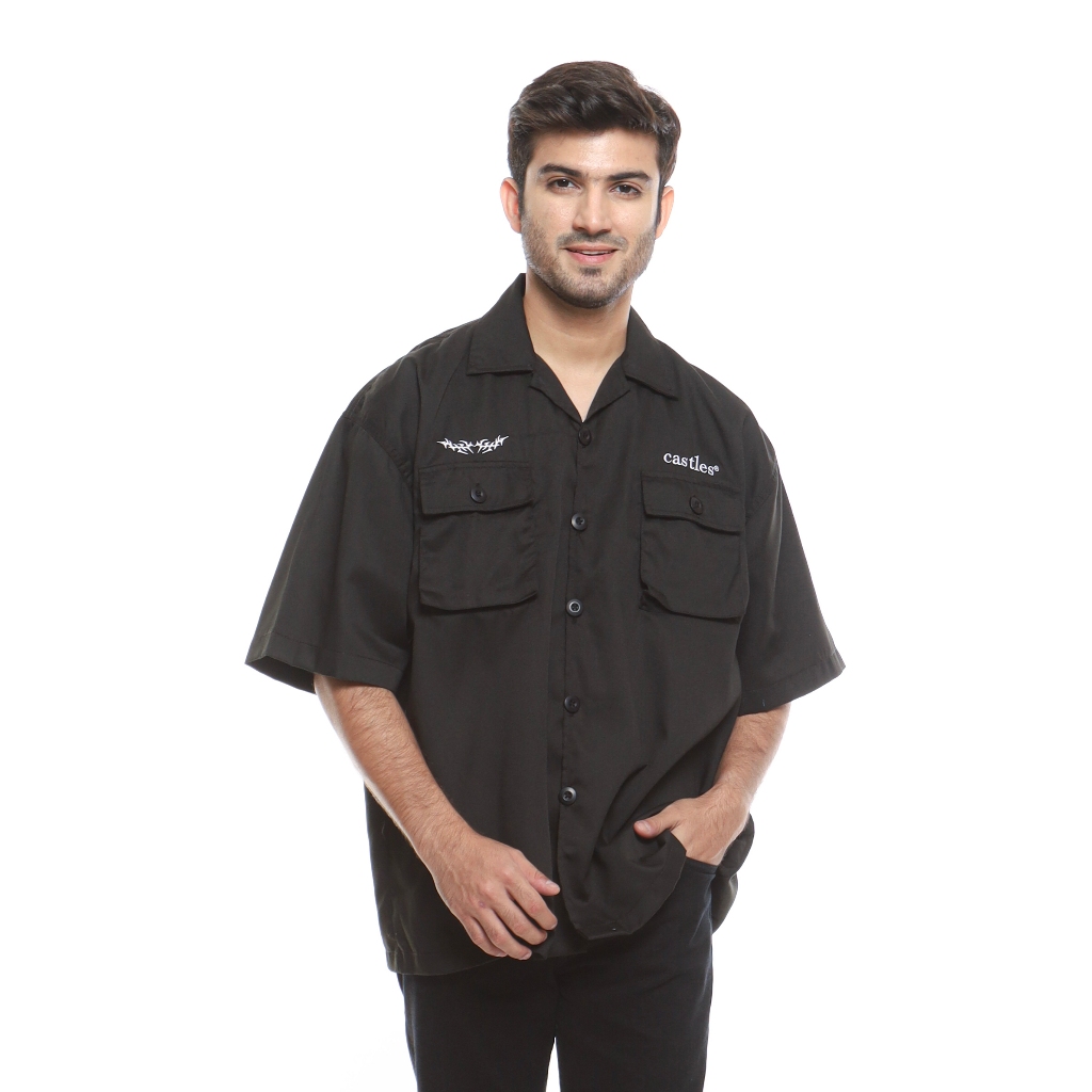 Castles.id Workshirt Oversize Kemeja Workwear Bordir Wash Series