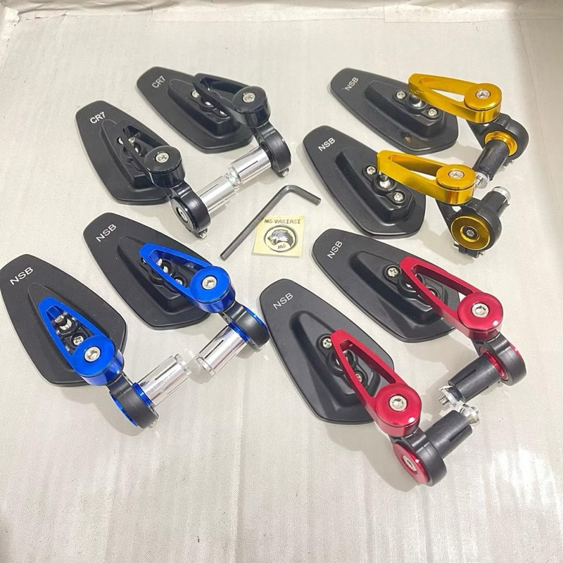 Spion Jalu Oval CNC Universal Bisa Semua Motor - Spion Bar End Stang Variasi Motor Beat Mio Scoopy N