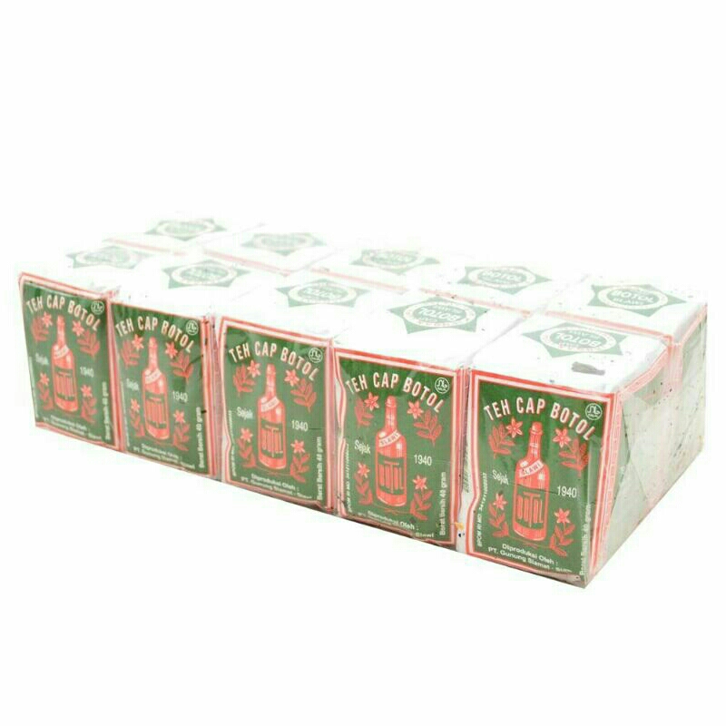 

Teh Cap Botol Hijau 1 Slop (10 bungkus) Berat 40 Gr