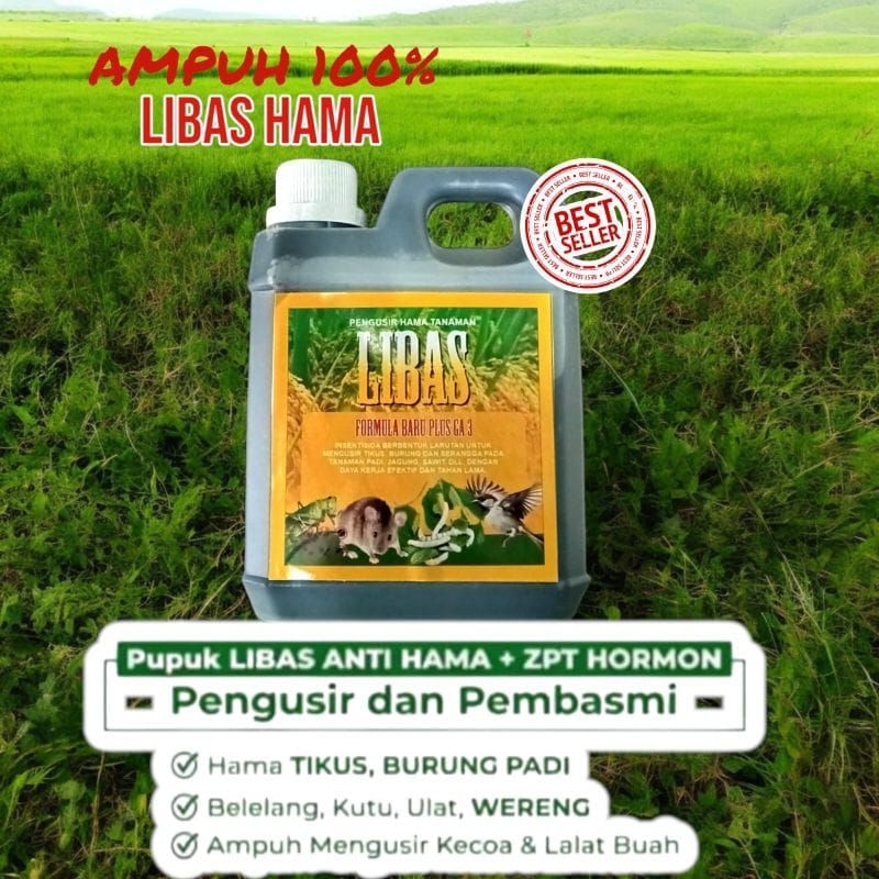 TERLARIS LIBAS 1Liter - Pembasmi Hama Semua Tanaman Racun Tikus Ulat Burung