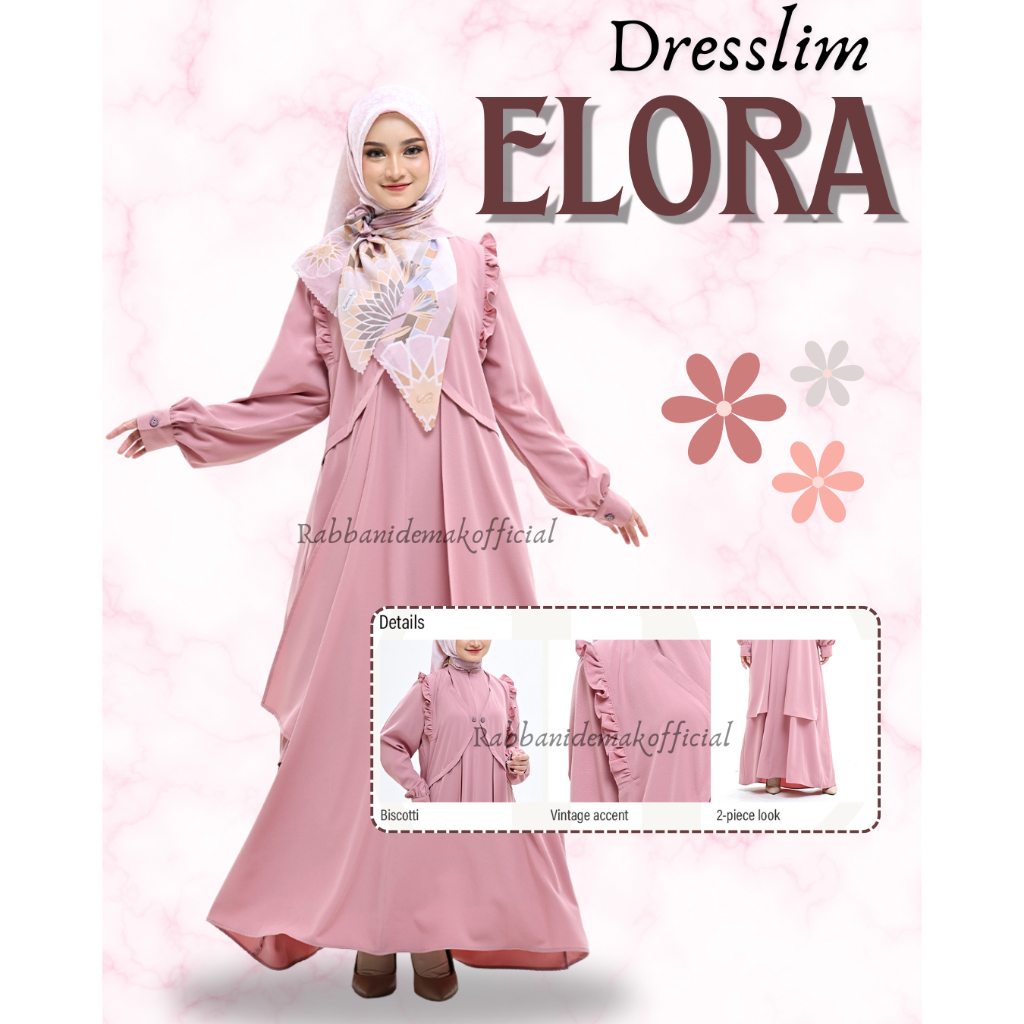 RABBANI - DRESSLIM ELORA - GAMIS RABBANI AKHWAT - RABBANI 100% ORIGINAL - NEW COLLECTION