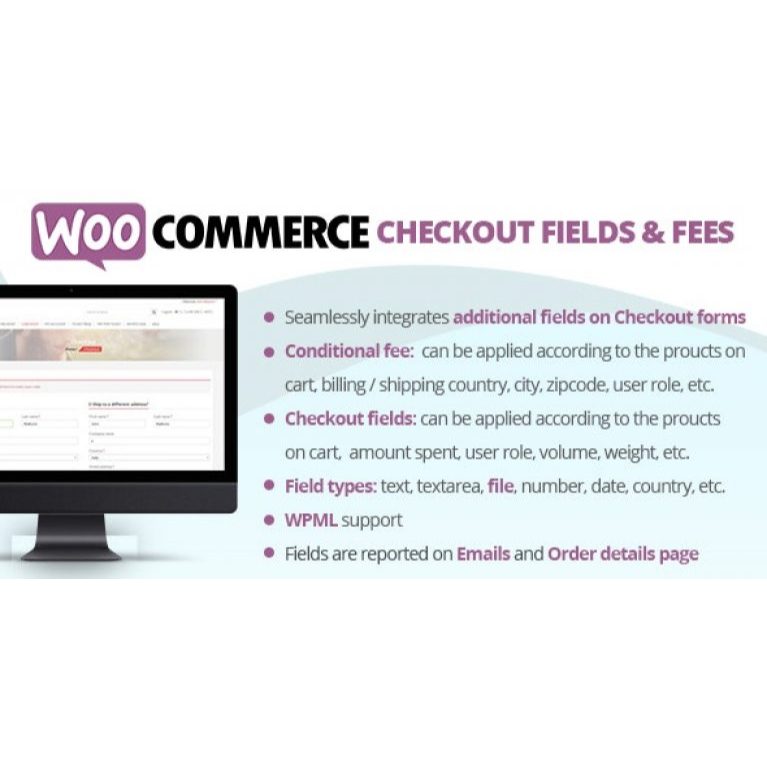 WooCommerce Checkout Fields & Fees | Plugin Wordpress | Bonus 1 Plugin | Unlimited Device