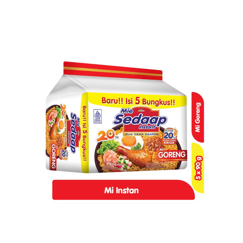 

Sedaap Mie Instant Goreng isi 5 x 90 g