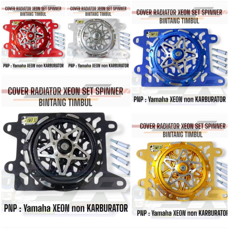 cover radiator Xeon RC Xeon set spinner bintang timbul cover tutup radiator Xeon set spinner bintang