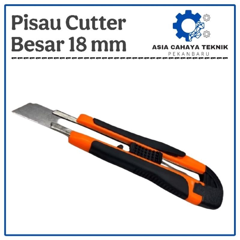

Pisau Cutter Free Refil 2pcs / Knife Cutter Besar Press Tajam 18mm