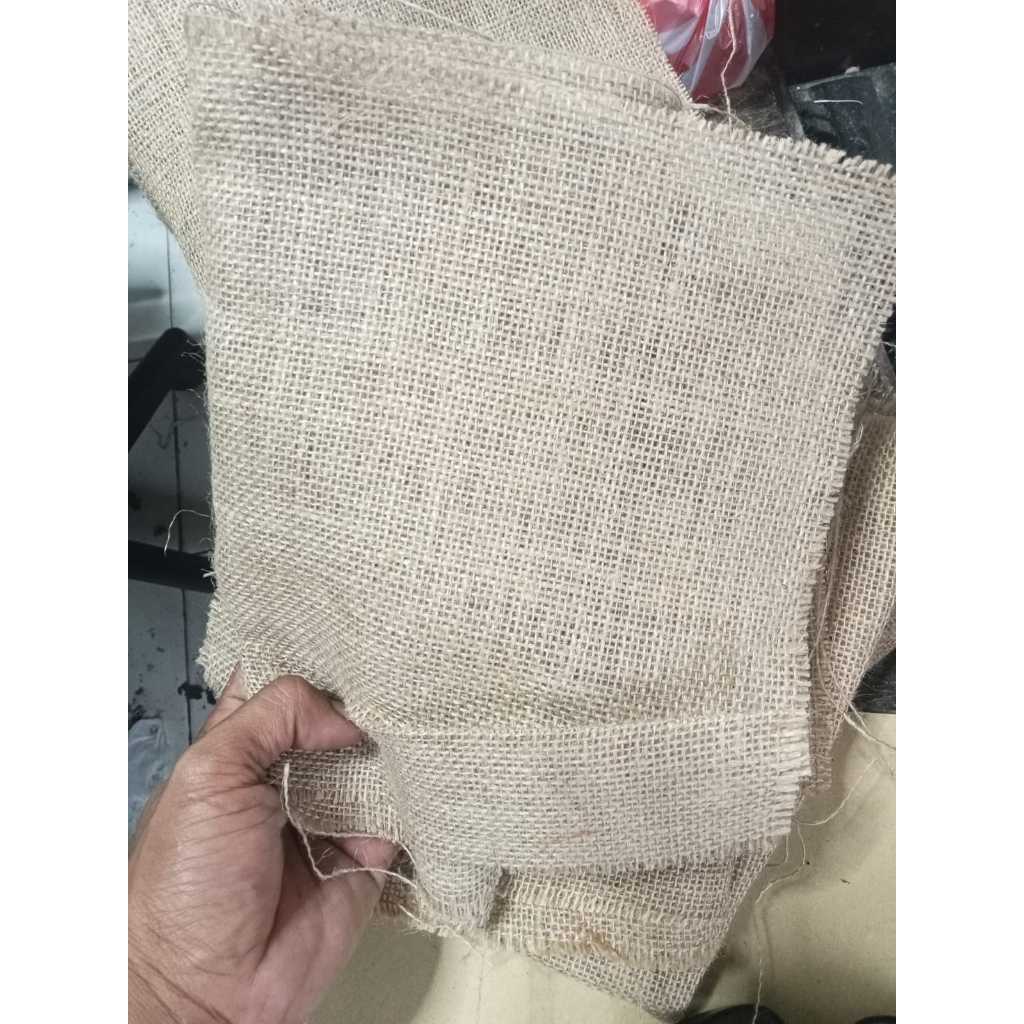 Kain Goni Hessian - Dekorasi Seserahan Rustic - Kain Bahan Karung Goni Alas Foto Lembaran