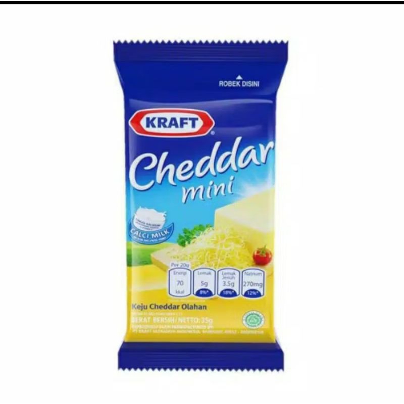 

Satuan Keju Kraft Cheddar Mini
