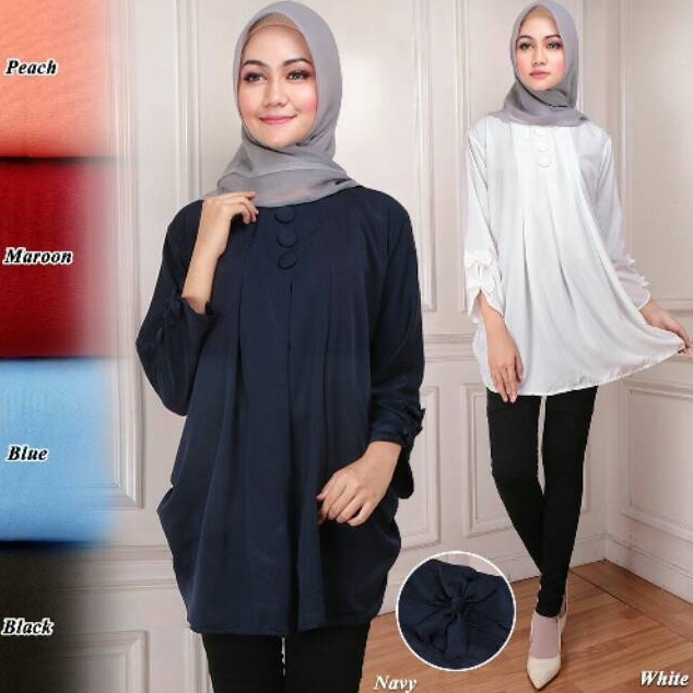 KODE N66E RENATA JUMBO BAJU TUNIK WANITA REAL PIC