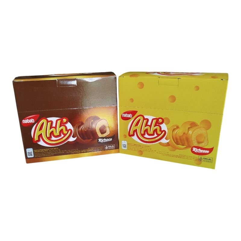 

Ahh nabati snack bersalut krim keju/coklat isi 20pcs