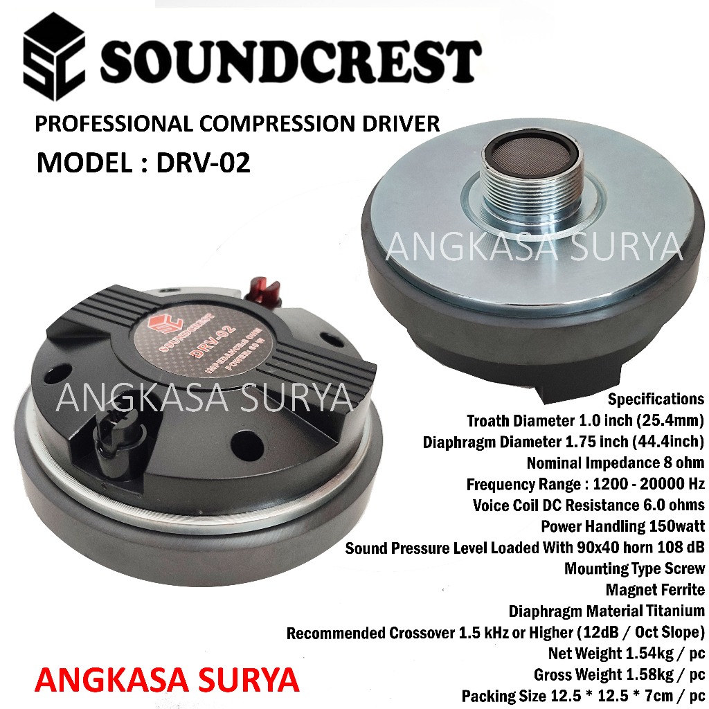 DRIVER TWEETER SOUNDCREST DRV02 ORIGINAL / DRIVER SOUNDCREST DRV-02 ORIGINAL/ SOUNDCREST DRV 02 MODE