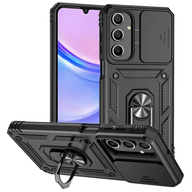 SAMSUNG GALAXY A26 CASE SLIDE IRING CAMERA COVER KICKSTAND (CASE PENUTUP KAMERA)