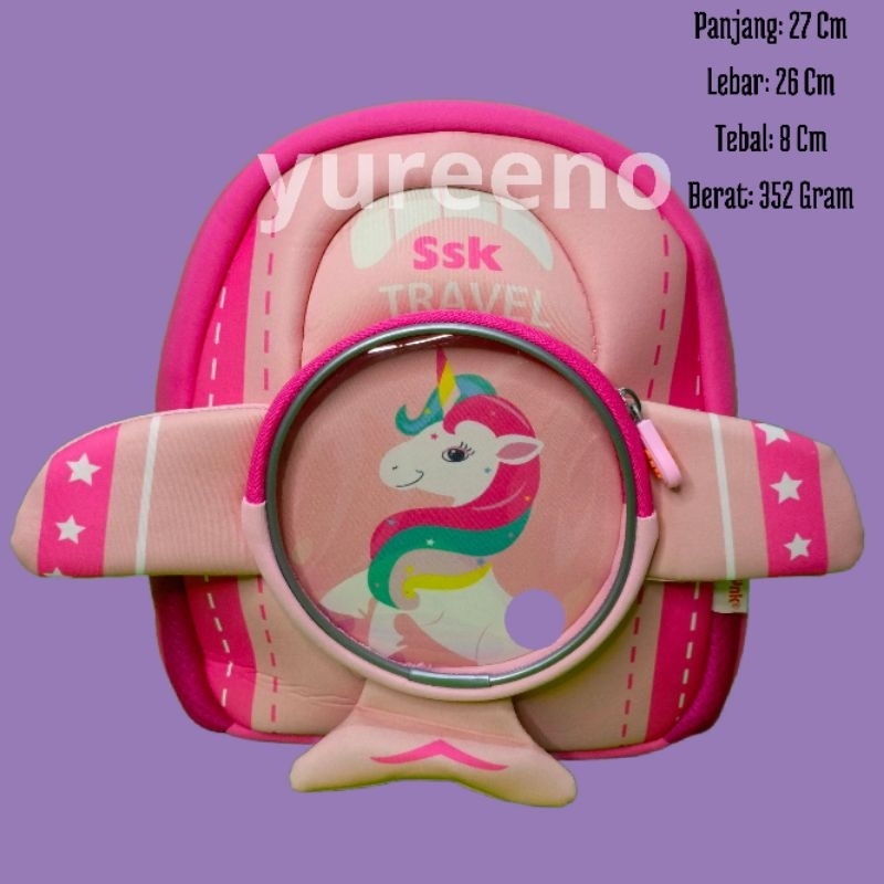 Tas Ransel Anak Lucu bentuk pesawat