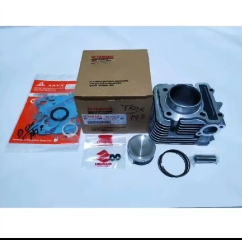 BLOK SEHER KOMPLIT+SEHER + RING +TOP+SET+SEAR KLEP MIO M3 MIO Z 125 PRDUK KUALITAS ORI