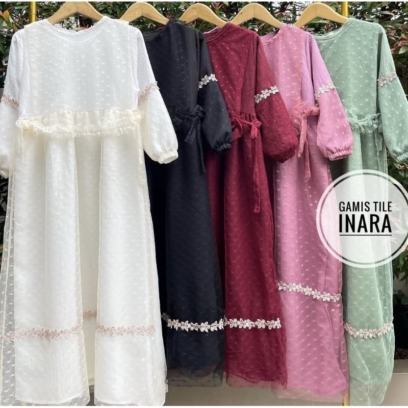 GAMIS ANAK TILE CANTIK BAHAN CRINGKLE